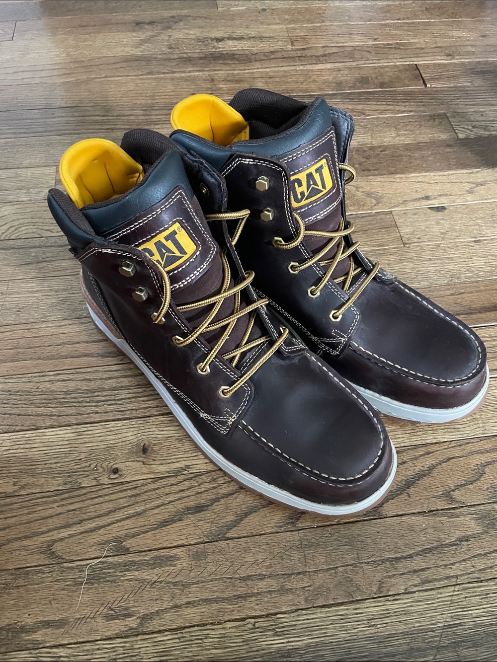 CAT Brown Work Boots with Composite Toe